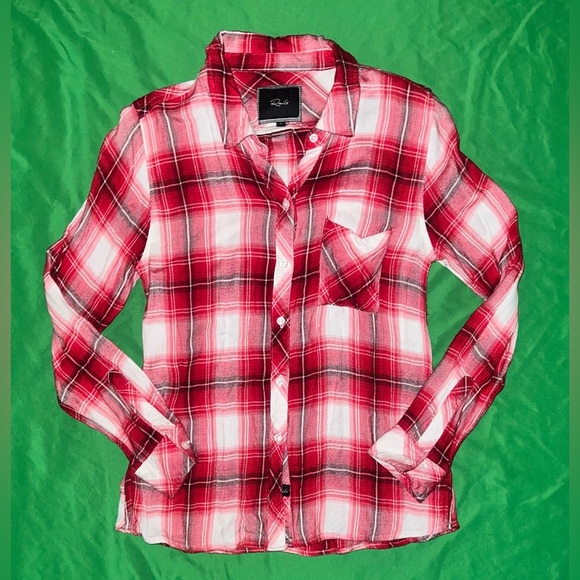 Rails Red and White Plaid Shirt size Small - Picture 1 of 11